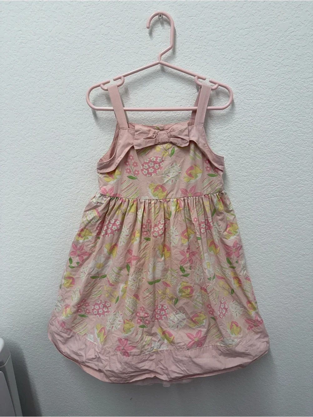 Gymboree Pink Floral Bow-Front Casual Sundress